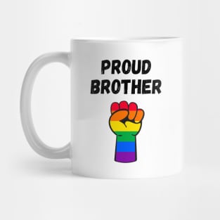 Proud Brother Rainbow Pride T Shirt Design Mug